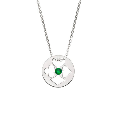 4SUITS Stone Pendant - 18K Gold and Emerald